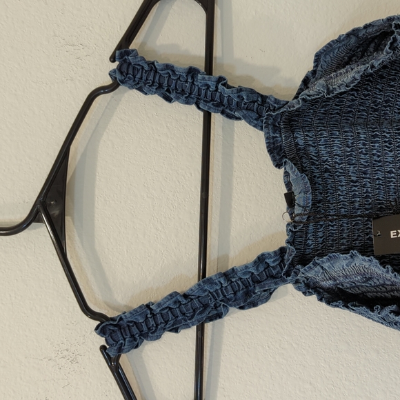 NWT chambray crop top Sz XS - Picture 4 of 8